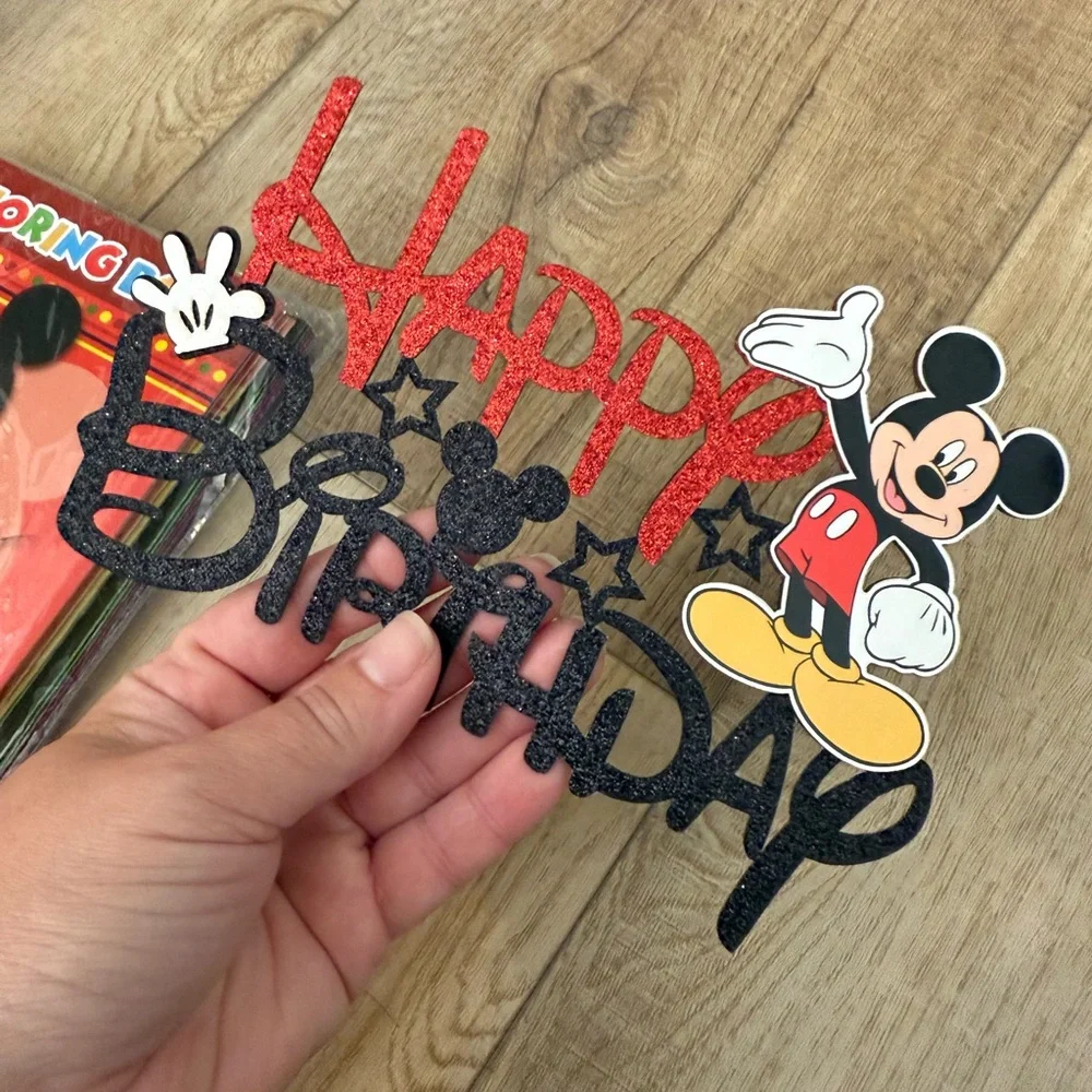 ❌ Mickey Mouse Cake topper and party favors NWT